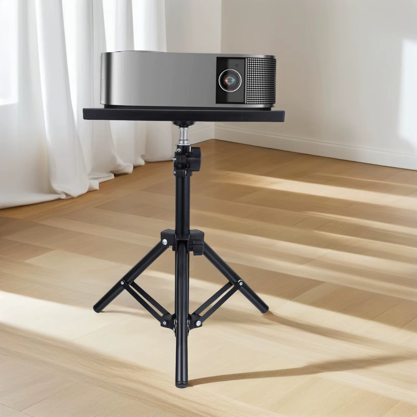 Adjustable Universal Projector Tripod Stand Height Tabletop Floor Projector Stand Bracket Camera Laptop Platform Outdoor Holder