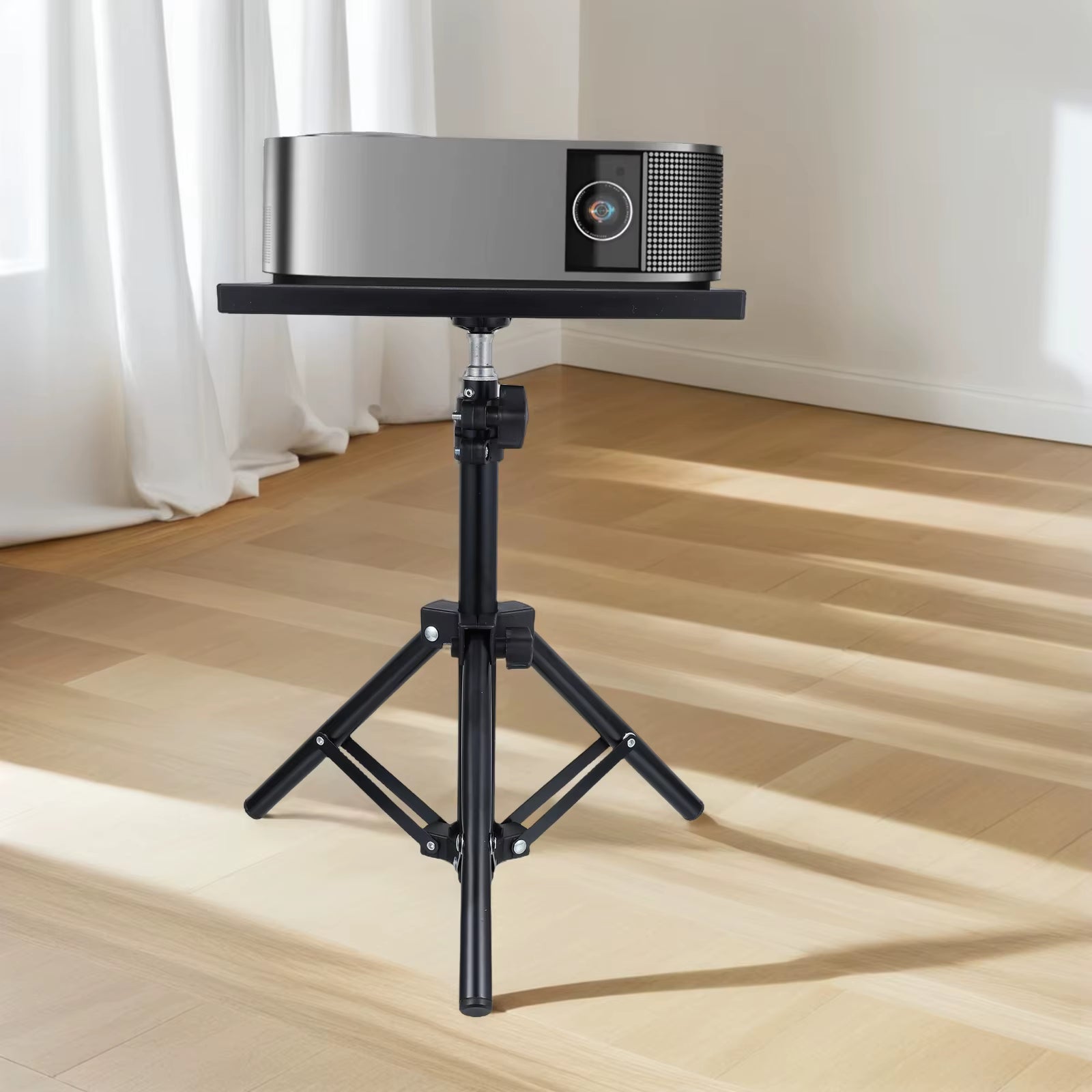 Adjustable Universal Projector Tripod Stand Height Tabletop Floor Projector Stand Bracket Camera Laptop Platform Outdoor Holder