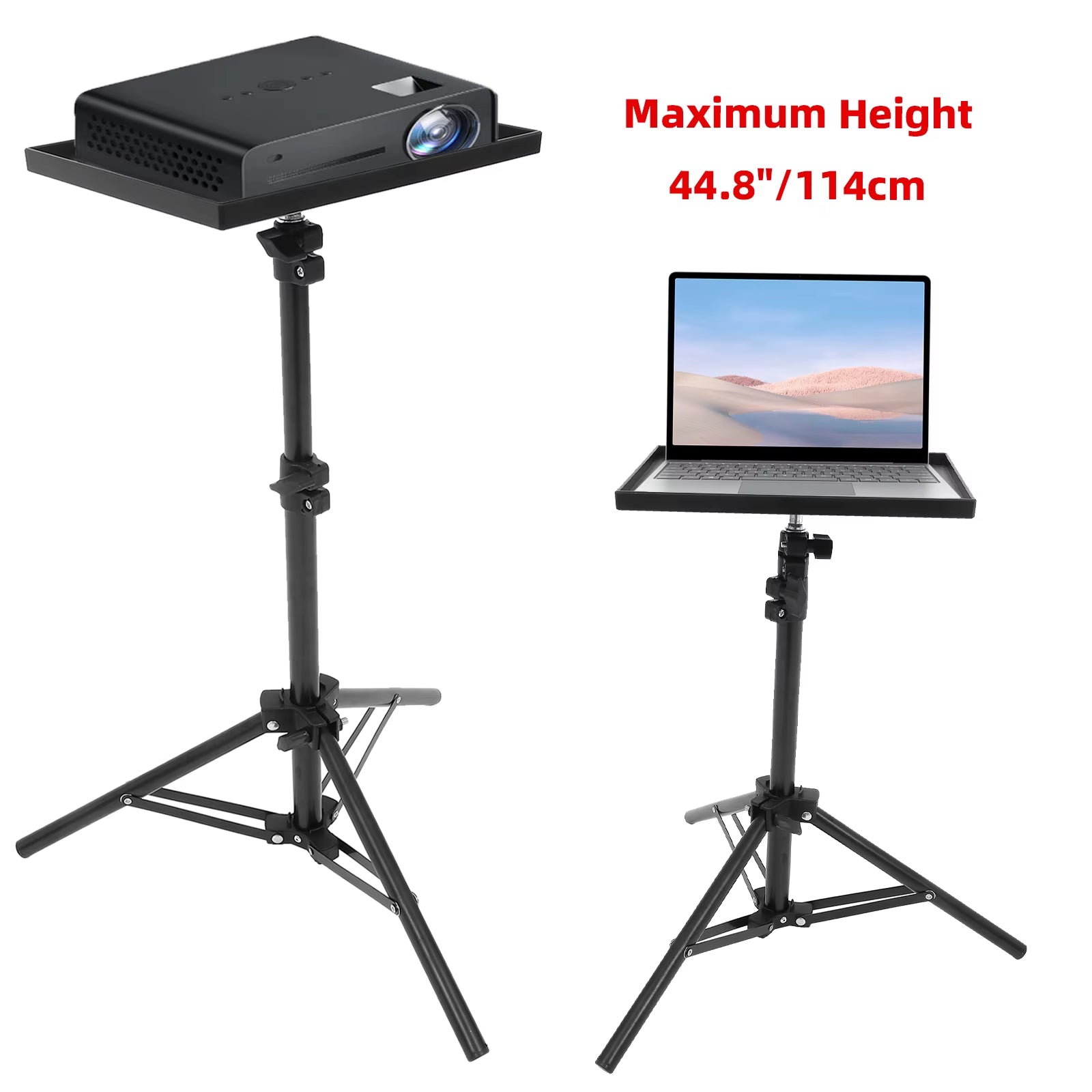 Adjustable Universal Projector Tripod Stand Height Tabletop Floor Projector Stand Bracket Camera Laptop Platform Outdoor Holder